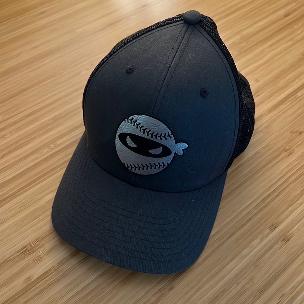 Pitching Ninja SnapBack Hat - Charcoal and Black